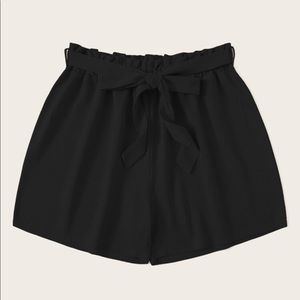 Brand new black paper bag style shorts